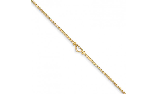 Quality Gold 14k Fancy Heart Anklet - ANK29-9