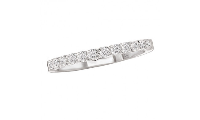 14k White Gold Complete Diamond Wedding Band