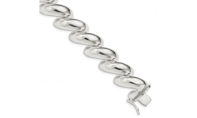 Quality Gold Sterling Silver 14mm Polished San Marco 7.5in Bracelet - QG4847-7.5