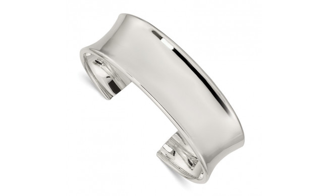 Quality Gold Sterling Silver 20mm Cuff Bangle Bracelet - QB335