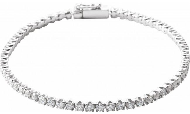 14K White 3 CTW Diamond Line 7 Bracelet - 653536602P