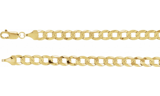 14K Yellow 5.8 mm Curb 8 Chain - CH647288122P