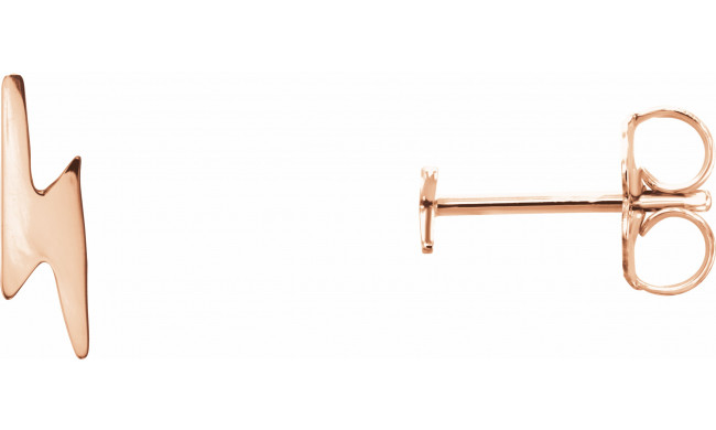 14K Rose Lightning Bolt Earrings - 86461602P