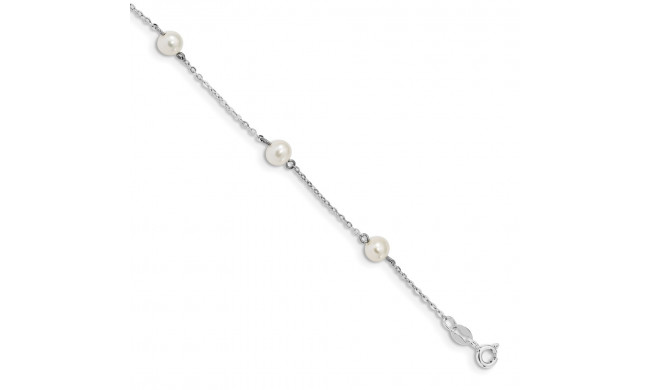 Quality Gold Sterling Silver Freshwater Cultured Pearl with 5 stations Bracelet - QH5013-7