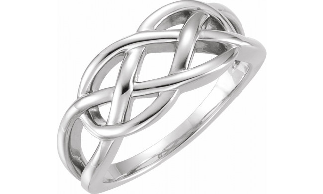 14K White 9 mm Criss-Cross Ring - 51512101P