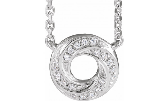 14K White .06 CTW Diamond Geometric 18 Necklace - 65350160000P