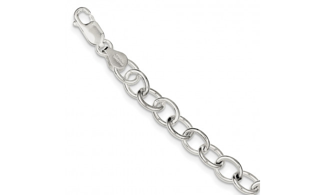 Quality Gold Sterling Silver Fancy Open Link Bracelet - QG728-8