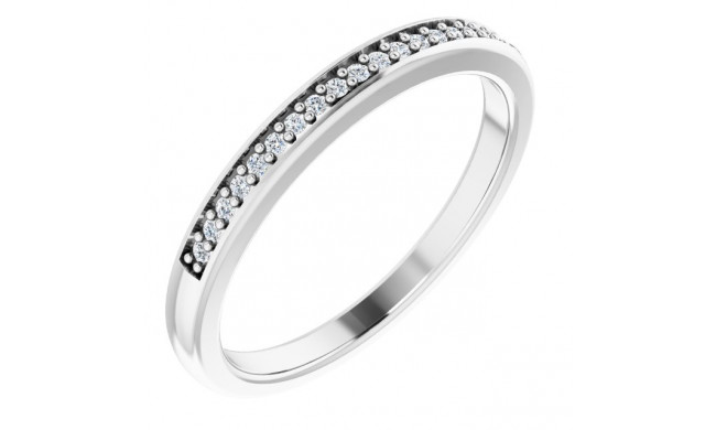 14K White 1/10 CTW Diamond Anniversary Band - 6493760002P
