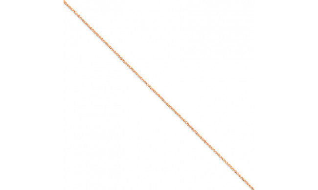 Quality Gold 14k Rose Gold 1.7mm Ropa Chain Anklet - RSC28-10