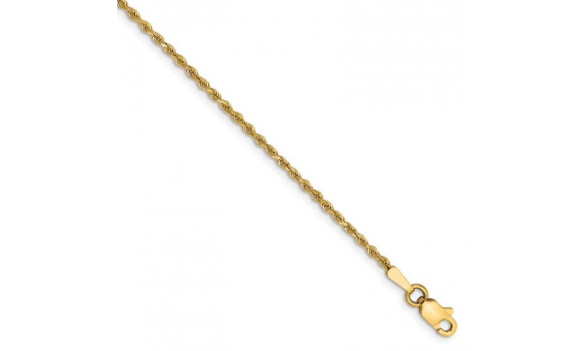 Quality Gold 14k 1.50mm Diamond Cut Rope Anklet - 012L-10