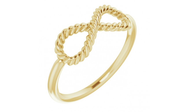 14K Yellow Infinity-Inspired Rope Ring - 51724102P