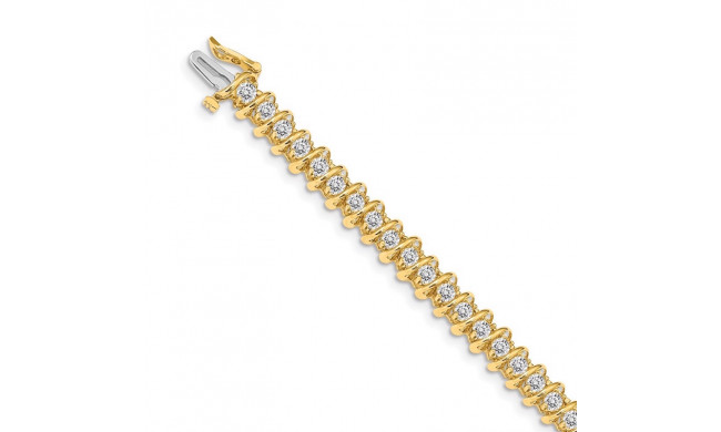 Quality Gold 14k Yellow Gold 2.9mm Diamond Tennis Bracelet - X2005