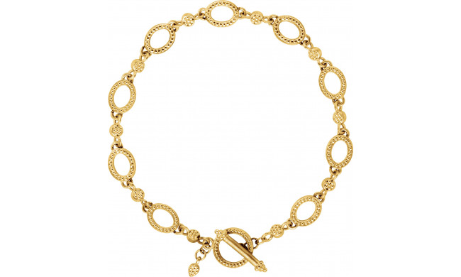 14K Yellow Metal Fashion 7.5 Bracelet - BRC755100P