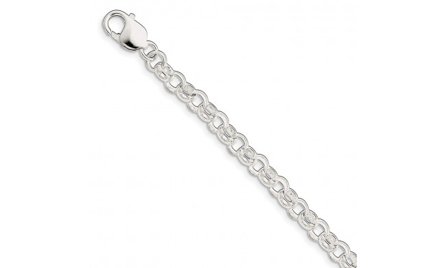 Quality Gold Sterling Silver 6.75mm Fancy Link Bracelet - QFC78-8