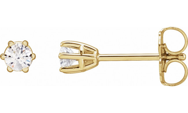 14K Yellow 3 mm I1 1/5 CTW Diamond 6-Prong Wire Basket Earrings - 292366001P