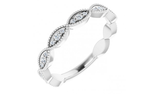 14K White 1/5 CTW Diamond Anniversary Band - 123093600P