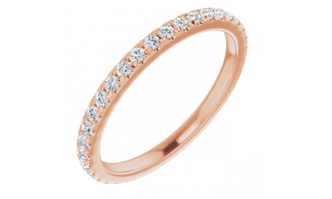 14K Rose 3/8 CTW Diamond French-Set Anniversary Band - 123430602P