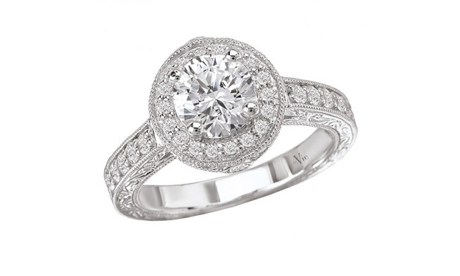 La Vie 14k White Gold Semi-Mount Diamond Engagement Ring