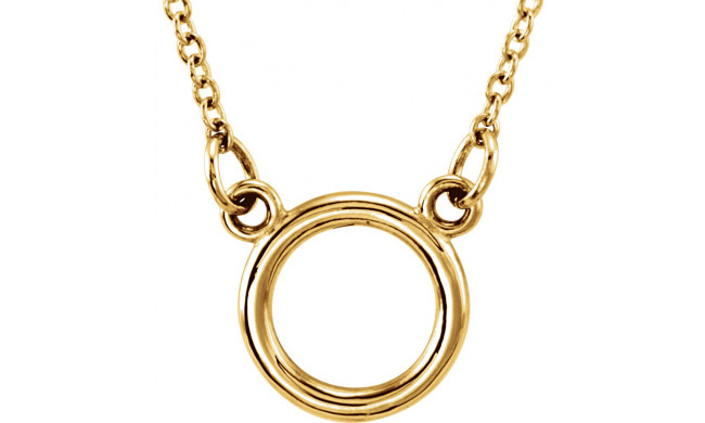 14K Yellow Tiny Poshu00ae Circle 16-18 Necklace - 857871001P