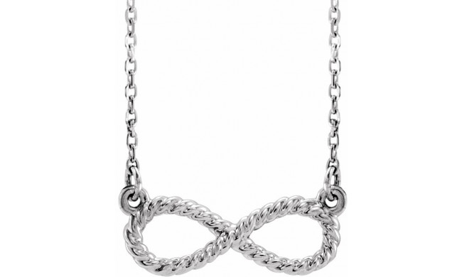 14K White Rope Infinity-Inspired 18 Necklace - 865616000P