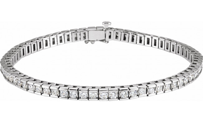 14K White 4 CTW Diamond Line 7 1/4 Bracelet - 6741360001P