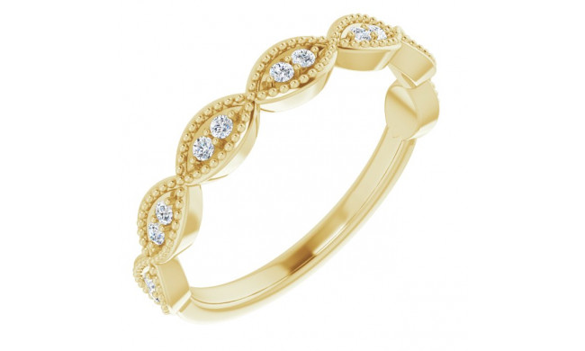 14K Yellow 1/8 CTW Diamond Anniversary Band - 123656601P