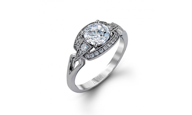 Zeghani 14k White Gold Diamond Engagement Ring