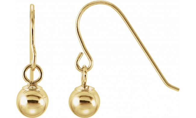 14K Yellow 4 mm Ball Earrings - 19202810050P