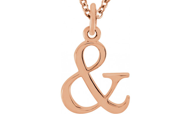 14K Rose Ampersand 16 Necklace - 8578070080P