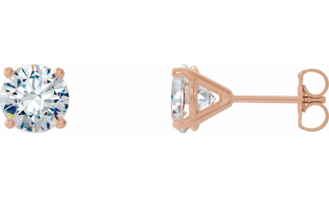 14K Rose 1/2 CTW Diamond 4-Prong Cocktail-Style Earrings - 297626110P