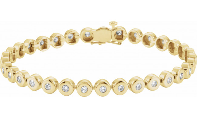 14K Yellow 2 CTW Diamond Bezel-Set Line 7 Bracelet - 6740060002P