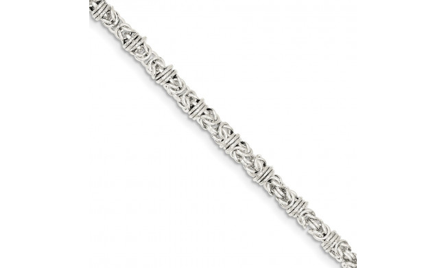 Quality Gold Sterling Silver 8.5inch Polished Fancy Link Bracelet - QH223-8.5