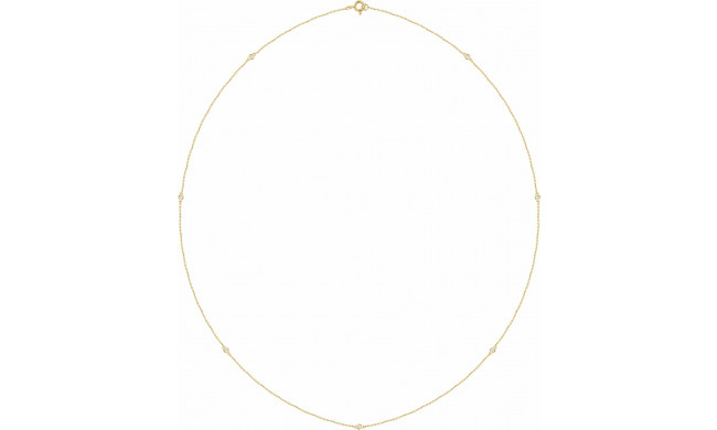 14K Yellow 1/4 CTW Diamond 7-Station 24 Necklace - 6857760031P