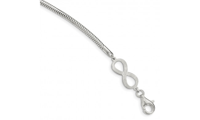 Quality Gold Sterling Silver Infinity Symbol Bracelet - QG3814-7.5