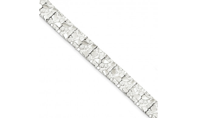 Quality Gold Sterling Silver Nugget Bracelet - QG3324-8.5