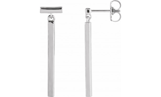 Platinum Articulated Bar Earrings - 87209113P