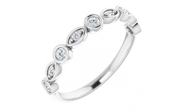 14K White 1/5 CTW Diamond Anniversary Band - 1236336033P