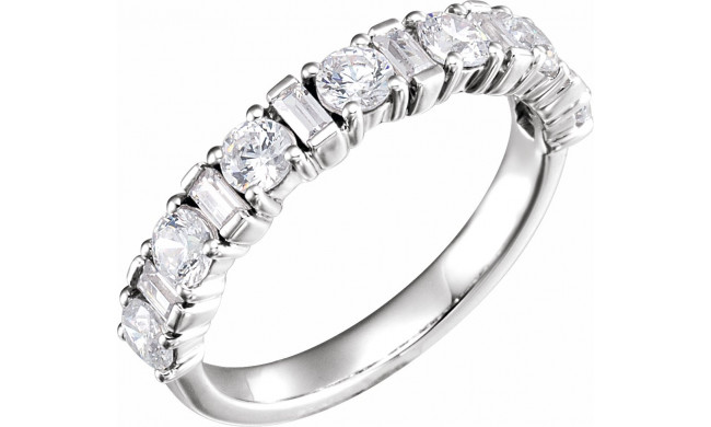 14K White 1 1/8 CTW Diamond Anniversary Band - 653087601P