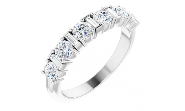 14K White 1/2 CTW Diamond Anniversary Band - 123836604P