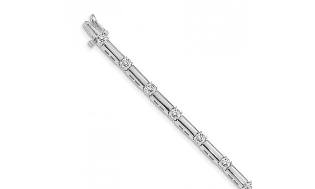 Quality Gold 14k White Gold A Diamond Tennis Bracelet - X2177WA