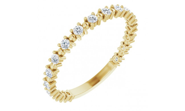 14K Yellow 1/3 CTW Diamond Beaded Anniversary Band - 123202601P