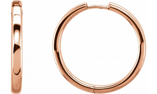 14K Rose 29 mm Hinged Hoop Earrings - 2207110012P