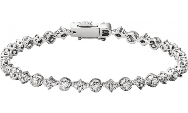 14K White 2 1/2 CTW Diamond 7.5 Bracelet - 65162760000P