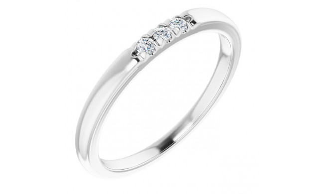 14K White .06 CTW Diamond French-Set Anniversary Band - 124030600P