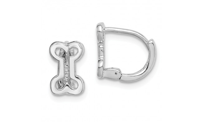 Quality Gold Sterling Silver Rhodium-plated Bone Hinged Hoop Earrings - QE14997