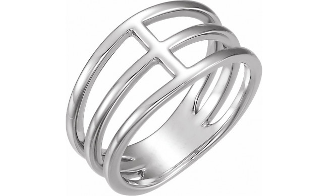 14K White Negative Space Ring - 51673600P