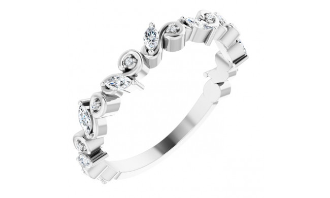 14K White 1/3 CTW Diamond Anniversary Band - 123186600P