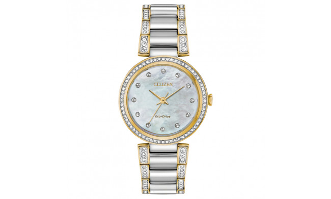 CITIZEN Eco-Drive Quartz Crystal Ladies Watch Stainless Steel - EM0844-58D