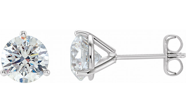 14K White 1/2 CTW Diamond Stud Earrings - 6623360109P