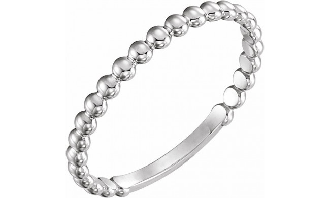 Platinum 2 mm Stackable Bead Ring - 516081004P